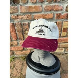 Trucker hat snap back Wilhelm grain inc Humboldt ne red white
